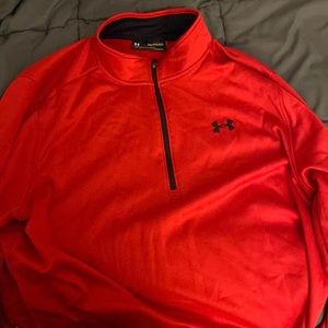Under Armour 1/4 zip. Red with black trim.